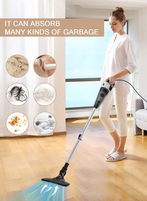 Luttec 4.5M Corded Stick Vacuum Cleaner, 300W 11KPA Power Stick Vacuum Cleaner, 2 in 1 Ultra- Light Corded Vacuum Cleaner Converts to a Hand Vacuum, Great for Pet Hair & Hard Floor