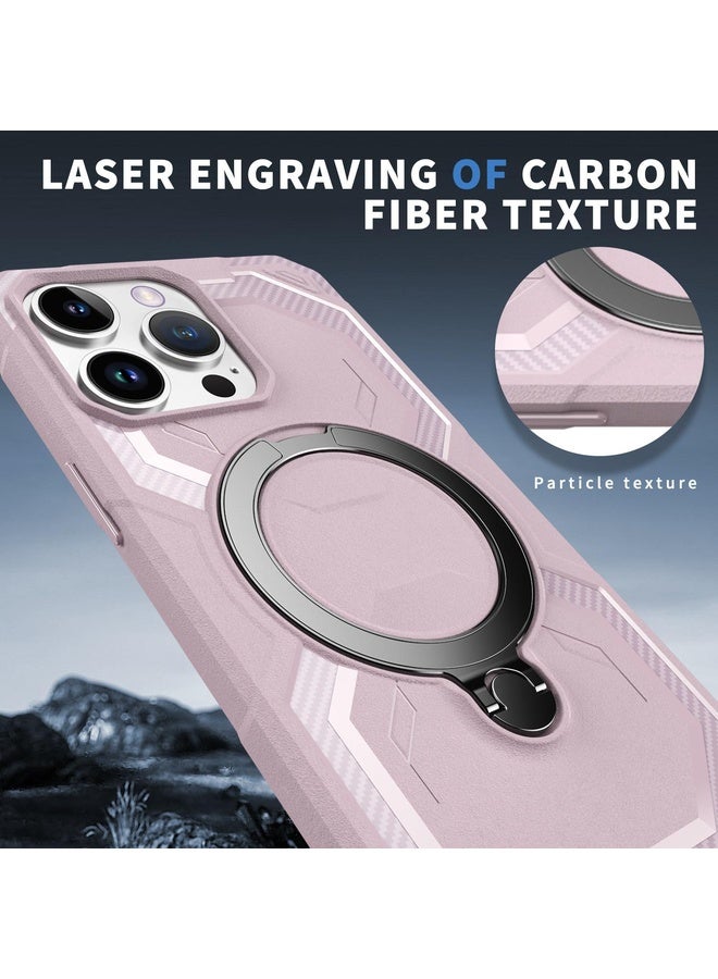 BURAQ For iPhone 13 Pro Max Frosted MagSafe Holder Phone Case(Pink) - Image 5