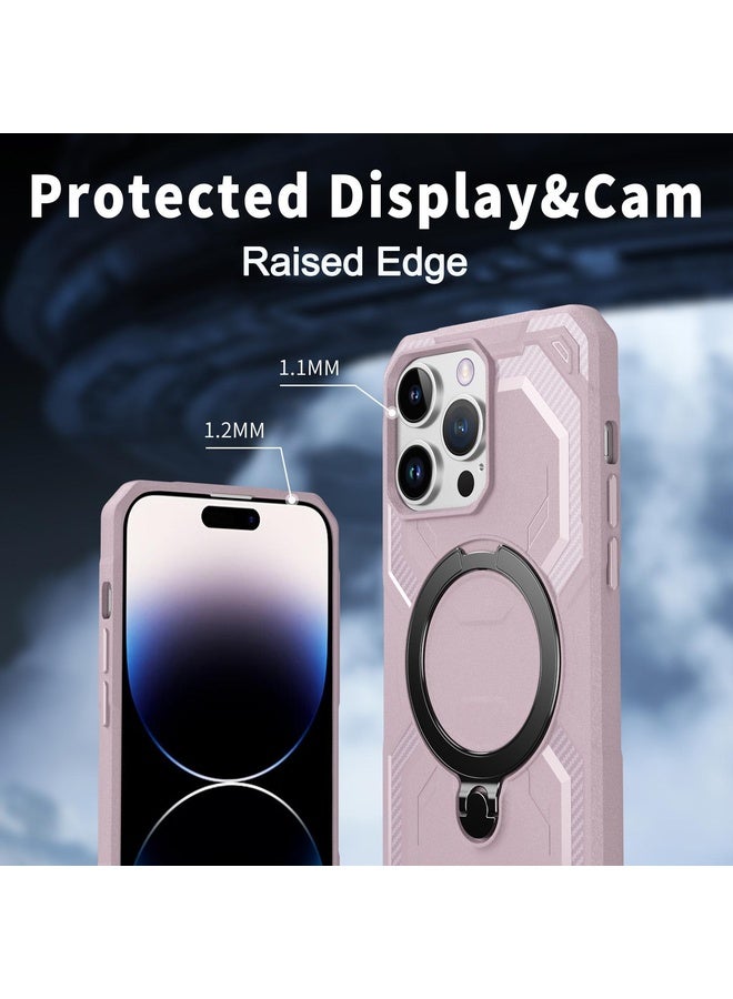 BURAQ For iPhone 13 Pro Max Frosted MagSafe Holder Phone Case(Pink) - Image 4