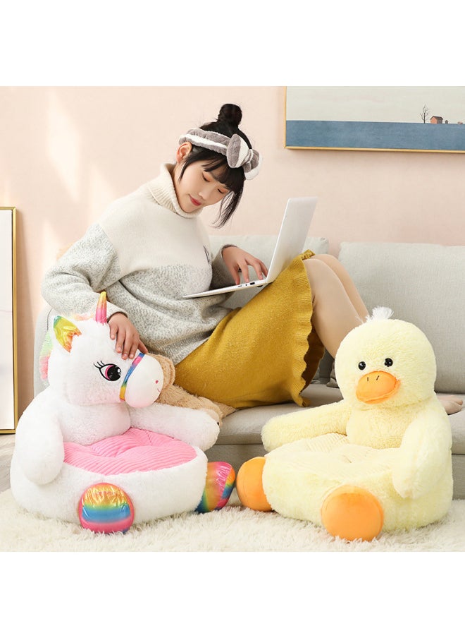 Cartoon Children's Lazy Sofa Teddy Bear Sofa Plush Toy Baby Learn To Sit Panda Tatami Cushion Chair-Color:Plush Sofa-Deep Brown Bear-Height:Hull