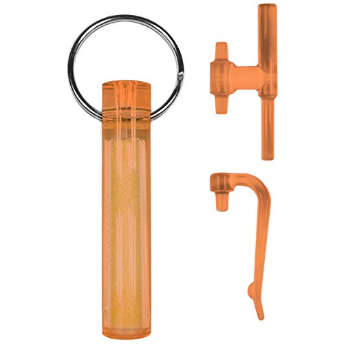 GEAR AID Ni Glo 2” UV Rechargeable Glowing Keychain – Multi-Purpose Glow-in-the-Dark Accessory for Camping, Scuba Diving, Night Fishing, Hiking, Emergency Kits, and Everyday Use, Orange, 2 Pack - Image 2