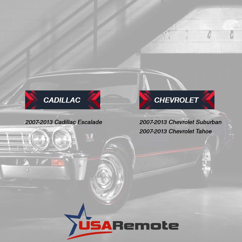 USARemote جهاز مفتاح قابل للطي يناسب 2007-2013 كاديلاك إسكاليد / شيفروليه سوبربان تاهو دخول بدون مفتاح (OUC60270)، مجموعة من 2 - Image 4