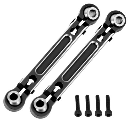 POLANTA Aluminum Alloy Steering Links Upgrade Parts for Arrma 114 Typhon Grom 118 Granite GromReplaceARA340208 Black - Image 1