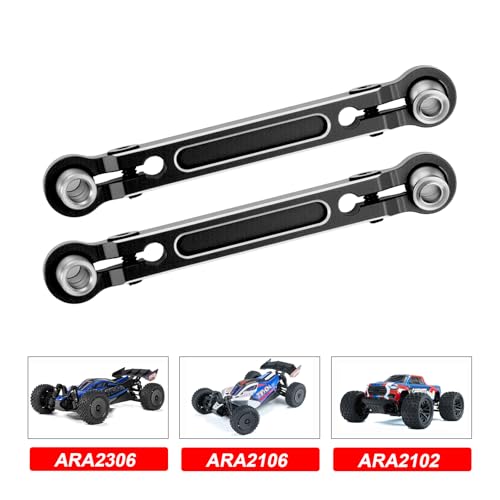 POLANTA Aluminum Alloy Steering Links Upgrade Parts for Arrma 114 Typhon Grom 118 Granite GromReplaceARA340208 Black - Image 5