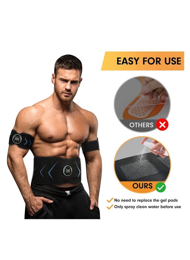 EMS Muscle Stimulator Abs Trainer 10 Modes and 39 strength ratings Stimulating Belt Arm