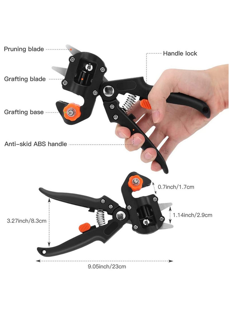 Multi Function Grafting Shears Scissor for Fruit Tree Vaccination Bud Cutter Gardening Tool with Replaceable Blade Easy U Cut V Cut Omega Cut for Rapid Healing - Image 2