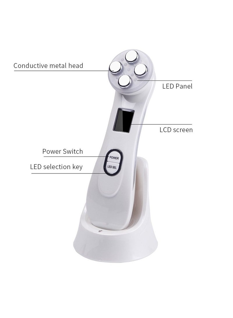 5in1 RF EMS LED Photon Face Skin Rejuvenation Electroporation Mesotherapy Facial Machine Device Instrument