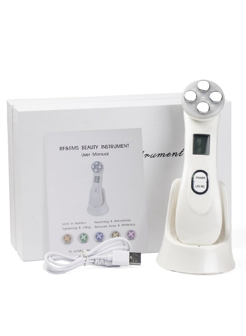 5in1 RF EMS LED Photon Face Skin Rejuvenation Electroporation Mesotherapy Facial Machine Device Instrument