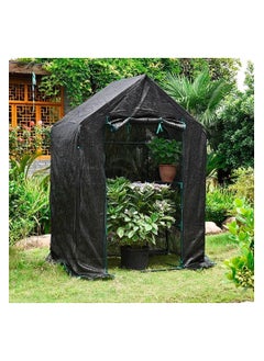 Outdoor Portable Greenhouse Mini Walk in 2 Tiers 8 Shelves Stands Small Shelving