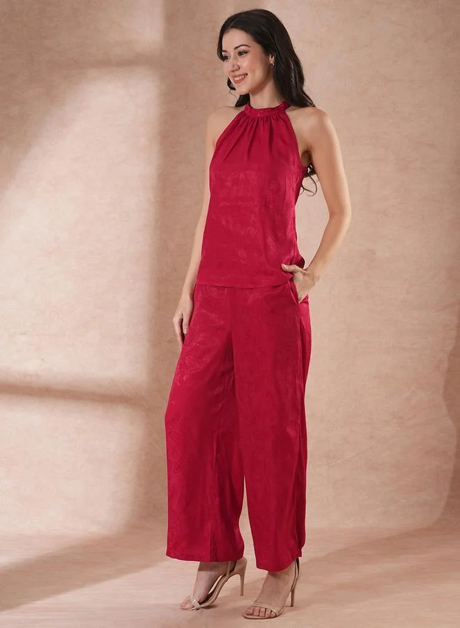globus Paisley Print Halter Neck Top and Trousers Co-Ords