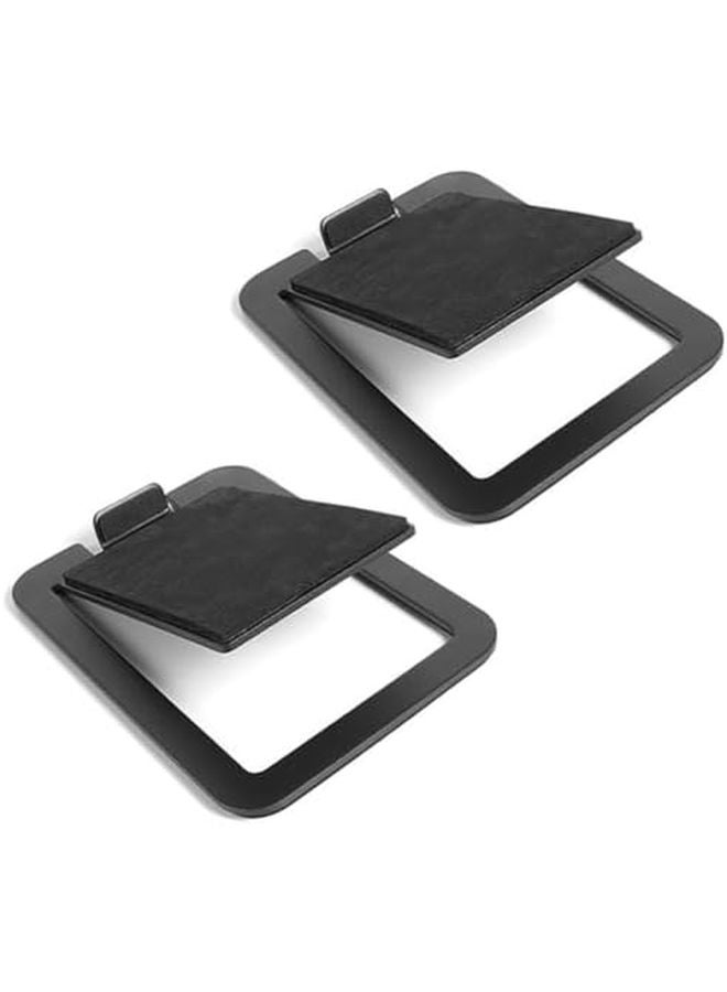 Black Metal Desktop Speaker Stands 2 Pack 16 Degree Tilt Studio Monitor Risers - Image 2