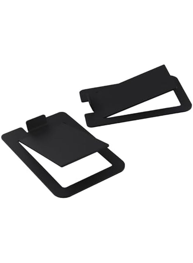 Black Metal Desktop Speaker Stands 2 Pack 16 Degree Tilt Studio Monitor Risers - Image 4