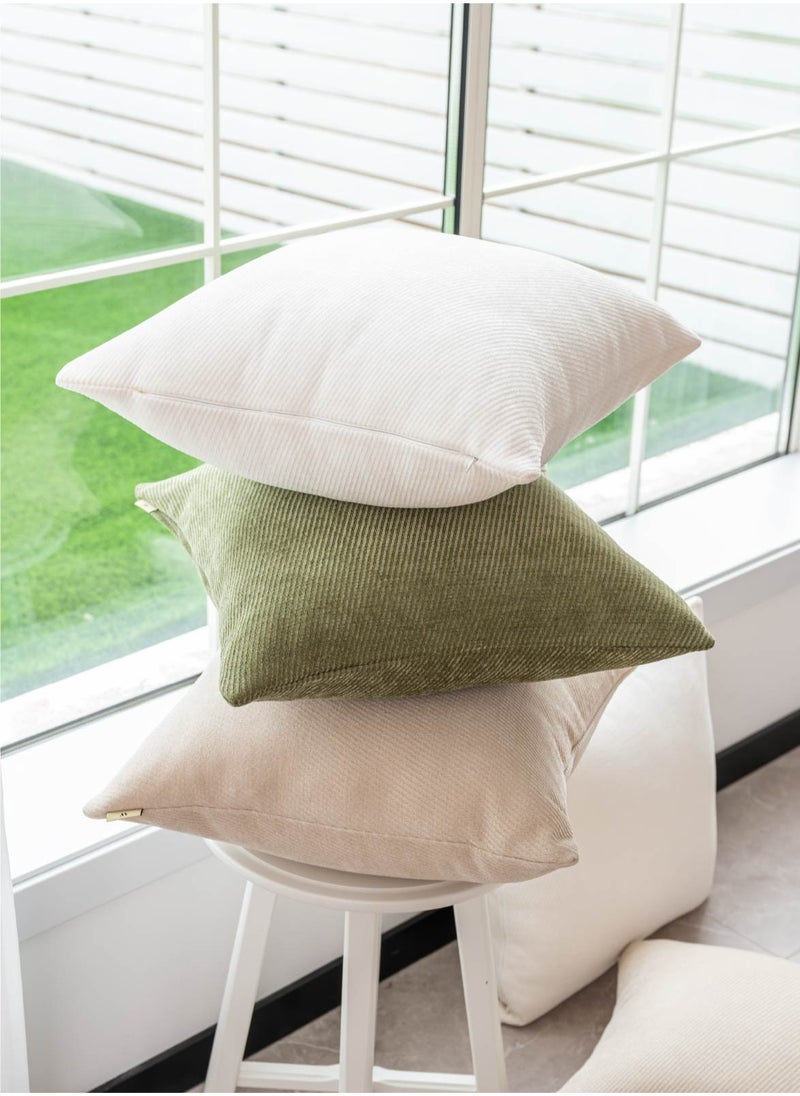 a moment - Pack of 2 Decorative Chenille Cushion Cover Throw Pillow Covers with Twill Cushion Covers for Sofa Living Room Couch Bed Green - Image 1