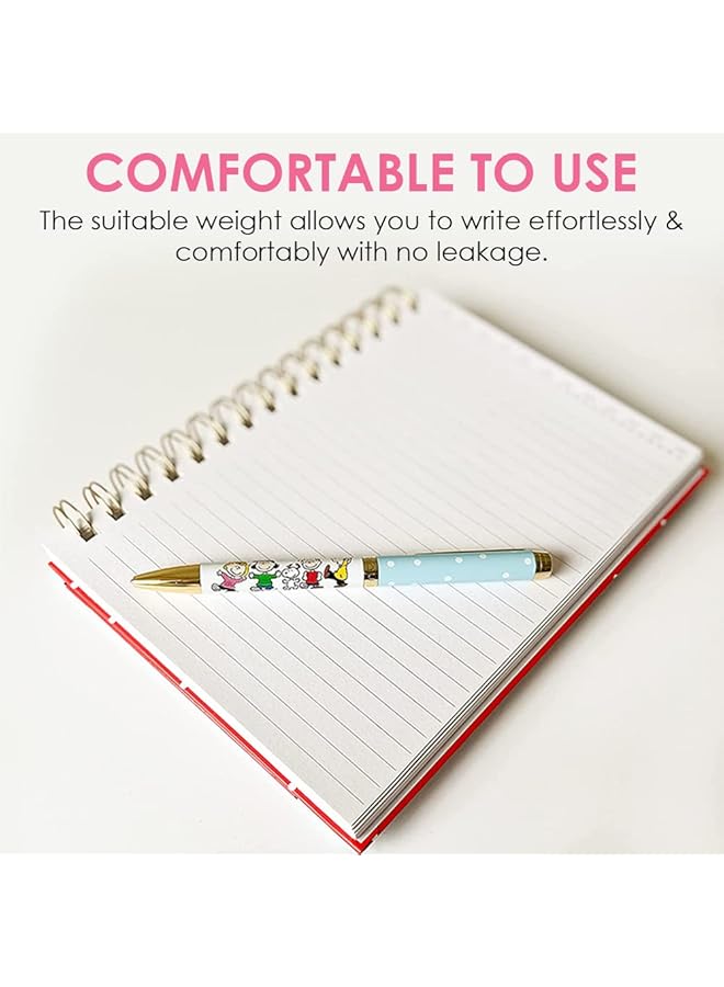 erorex Peanuts Fashion Pen 5.5” Ballpoint Pen Refillable Black Ink Retractable Twist Top Matching Decorative Box Comfort Grip For Writing Office Supplies Accessories - Image 5