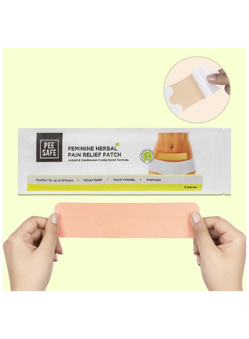 بيساف بي سيف لصقات عشبية لتخفيف تشنجات الدورة، طبيعية بدون أي آثار جانبية، تخفف آلام الدورة الشهرية بشكل فوري، وتستمر لمدة تصل إلى 12 ساعة (5 لصقات) - مجموعة من 2 عبوات - Image 3