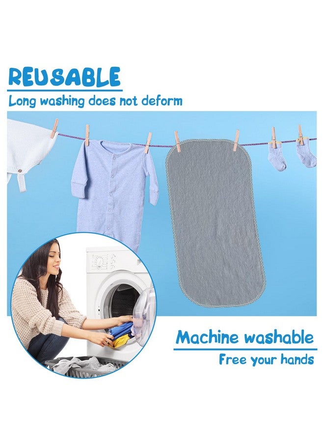 CUXFLS Baby Waterproof Changing Pad Liners (3 Pack) - Washable Reusable Changing Table Cover Liners Double, Portable Diaper Pads, Grey - Image 5
