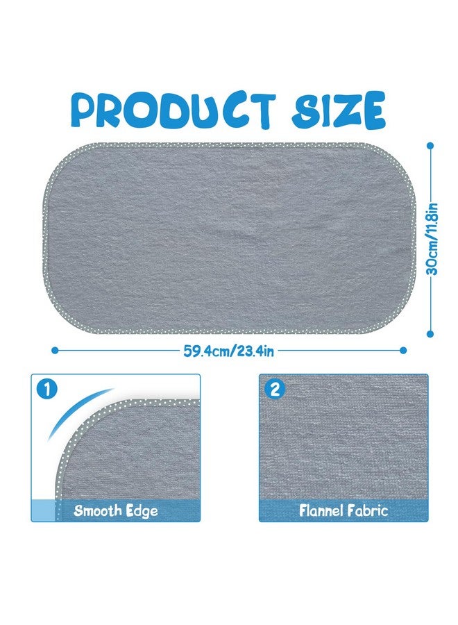 CUXFLS Baby Waterproof Changing Pad Liners (3 Pack) - Washable Reusable Changing Table Cover Liners Double, Portable Diaper Pads, Grey - Image 2