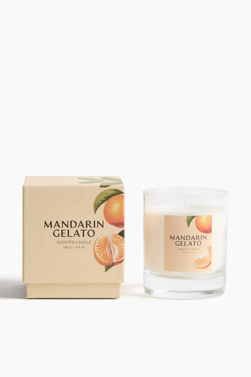 H&M Scented candle in glass holder