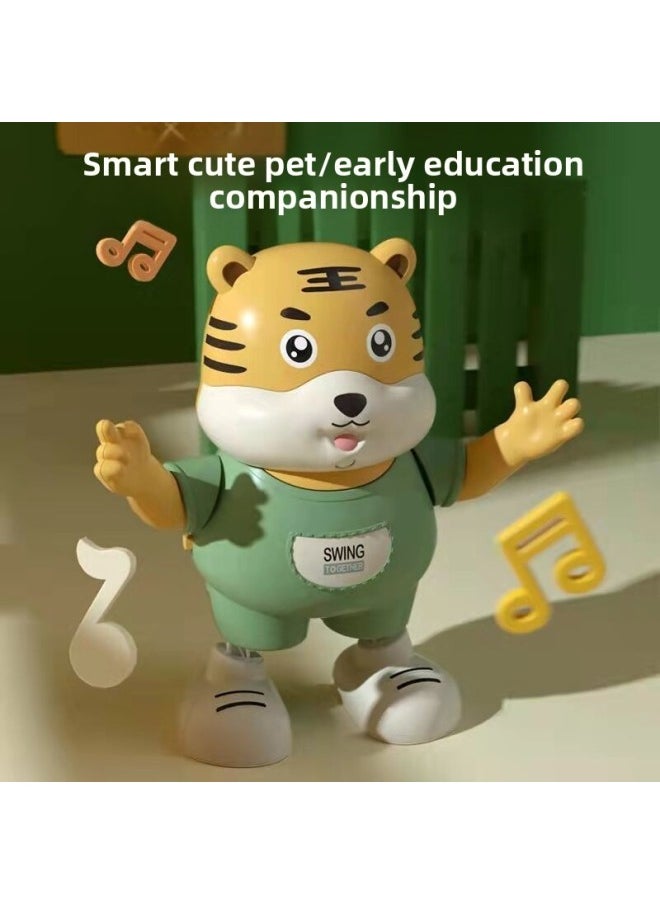 null - Same Style Singing And Dancing Projection Electric Tiger Toy Luminous Projection Head-up Climbing Training Artifact-Color:Green Tiger 36 Gift Box Version-Specifications:Charging Version (charging Bin +3 Rechargeable Batteries) - Image 1