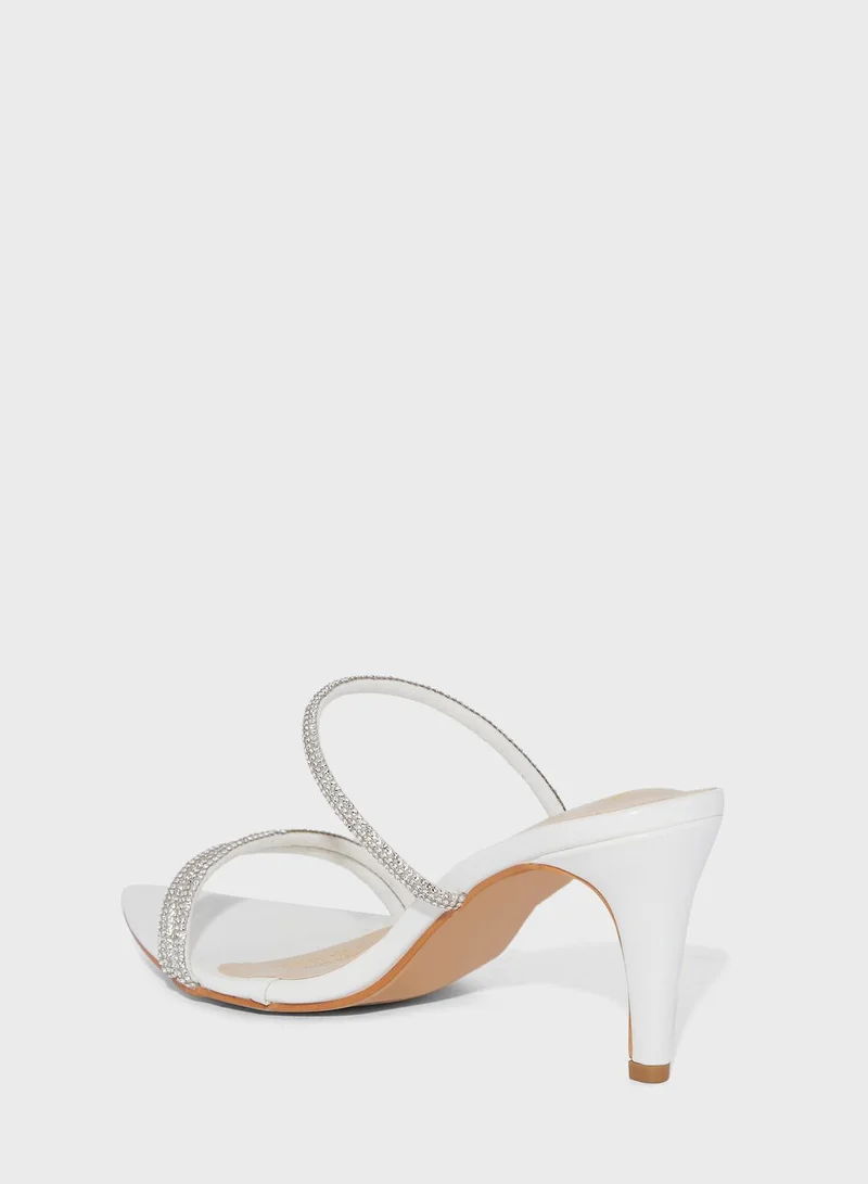 ELLA Pointed Toe Sandal With Diamante Trim