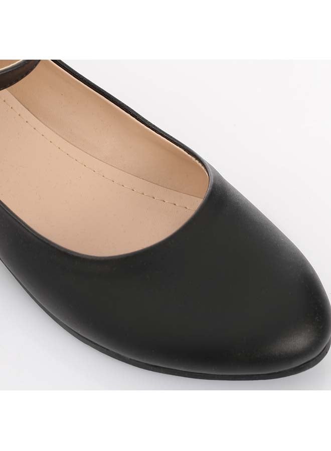 آيس كلوب ICE CLUB حذاء مسطح كلاسيكي أنيق بحزام الكاحل – أسود - Image 5