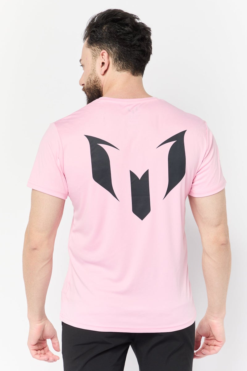 MESSI Men Sportswear Fit Short Sleeves Training T-Shirt, Pink - Image 4