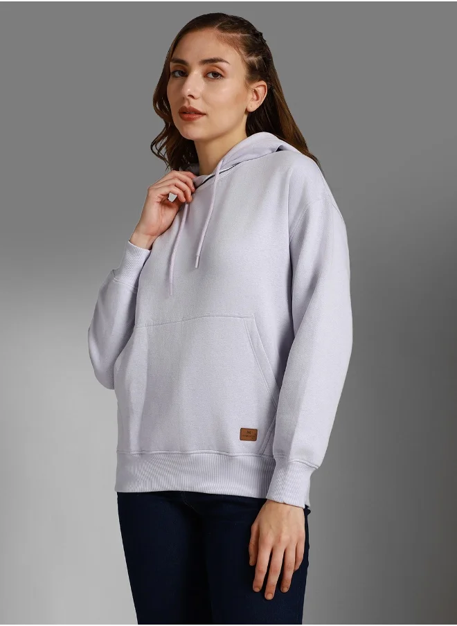 هاي ستار Women Lavender Sweatshirt