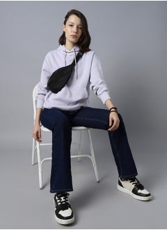 HIGH STAR Women Lavender Sweatshirt  - Image 2