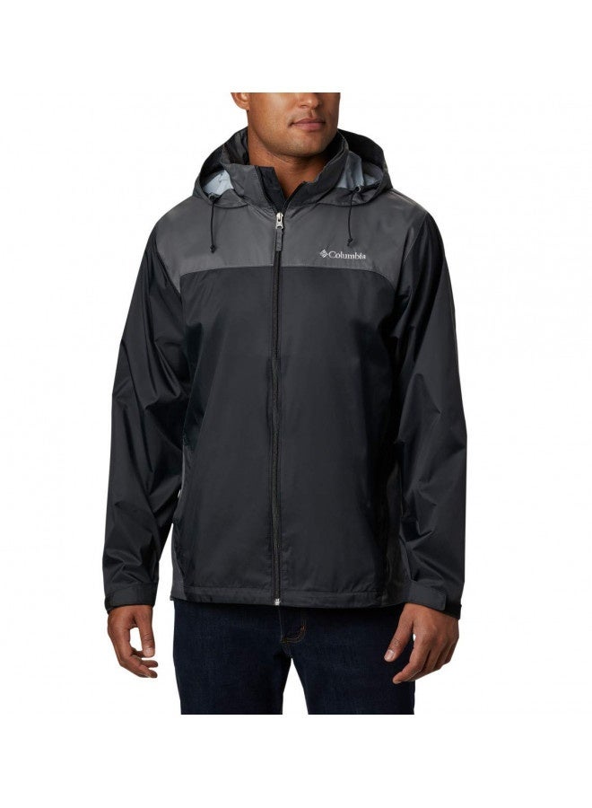 Columbia جاكيت مطر للرجال من كولومبيا غلينكير ليك، أسود/شواية، كبير - Image 1