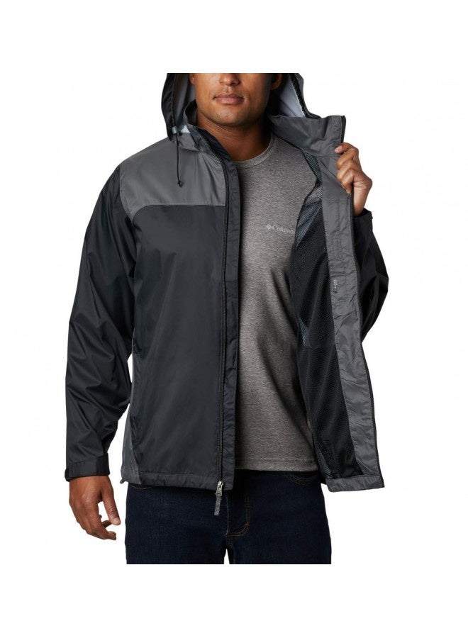 Columbia جاكيت مطر للرجال من كولومبيا غلينكير ليك، أسود/شواية، كبير - Image 2