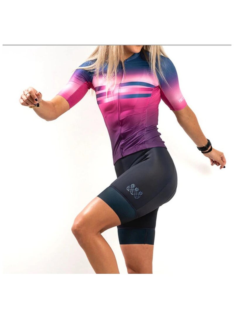 KUYING GR New Summer Outdoor Sunscreen Moisture Absorption Quick Drying Bicycle Women's Cycling Clothing Set  - Image 1