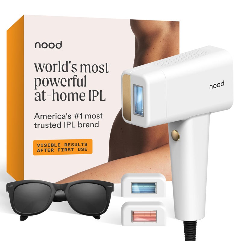 NEW Nood Flasher Pro IPL Laser Hair Removal Device for Women Men with Sapphire Cooling Painfree Permanent Visible Results After First Use Works Everywhere Hair Grows Gloss White
