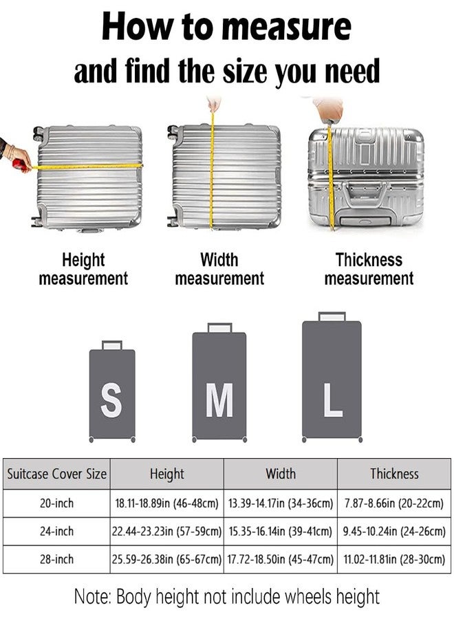 HOSTK Suitcase Cover Clear PVC Luggage Protector, Transparent Luggage Cover with 3 Luggage Tags, No-removal Waterproof Luggage Protective Cover Case for Travel, Suitcase, Wheeled Luggage (28inches) - Image 2
