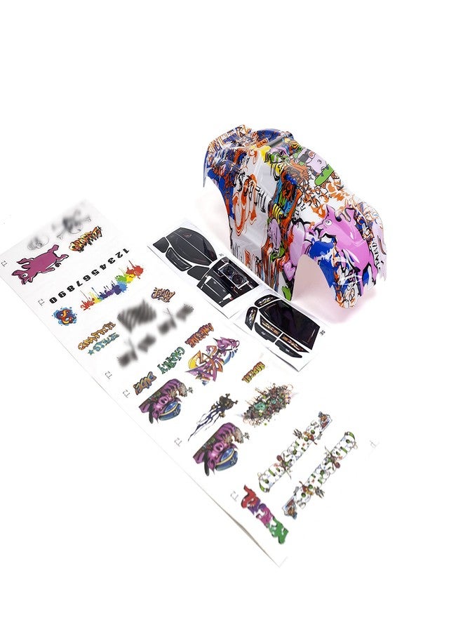 ساميت لينك تصميم جرافيتي مخصص على شكل خنزير وردي متوافق مع سيارة أو شاحنة e-Revo Mini 1/16 RC (الشاحنة غير متضمنة) ERMN-PIG-01 - Image 2