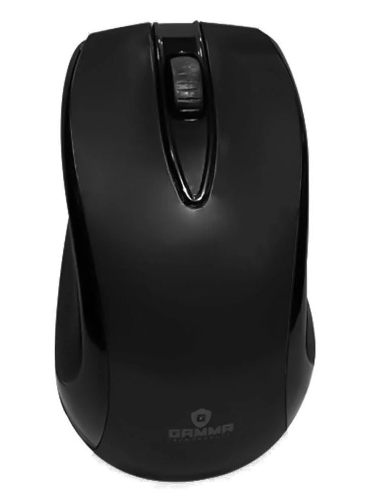 جاما ماوس لاسلكي غاما M-72 – 2.4GHz، دقة 1600 DPI، تصميم مريح، - اسود - Image 2