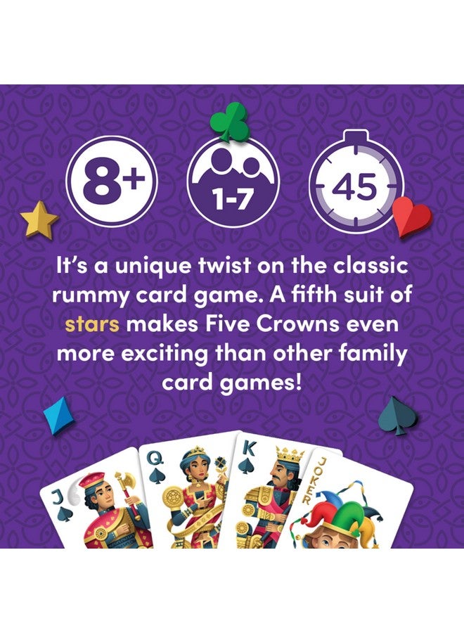 PlayMonster Five Crowns Collectible Tin - Card Game for Kids and Adults, Family Game Night, The Game isn’t Over Until the Kings Go Wild!, 5 Suited Rummy Style Card Game, 1-7 Players, Ages 8+ - Image 3