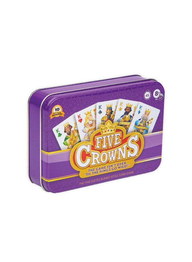 PlayMonster Five Crowns Collectible Tin - Card Game for Kids and Adults, Family Game Night, The Game isn’t Over Until the Kings Go Wild!, 5 Suited Rummy Style Card Game, 1-7 Players, Ages 8+ - Image 1