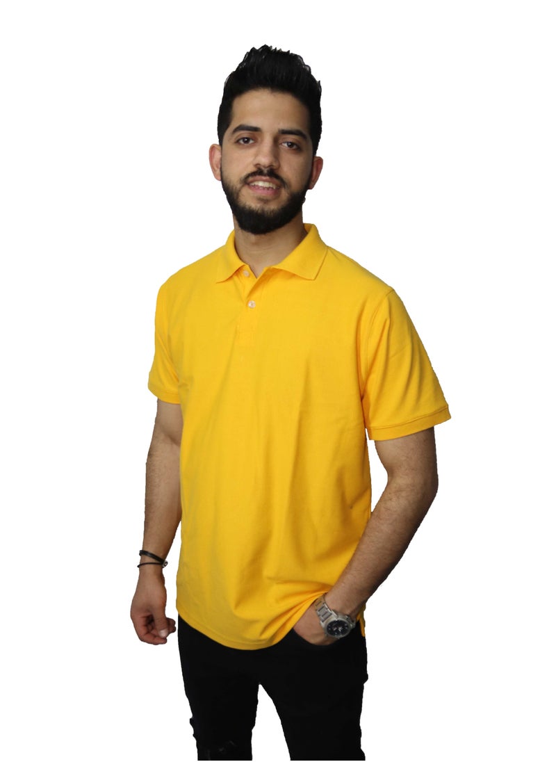 Casual Polo T-Shirt Cotton - Yellow - pzsku/Z3DDE22F54F3001E0BA10Z/45/_/1677788899/af82c1fe-821f-4820-ad87-c6872bbecf59