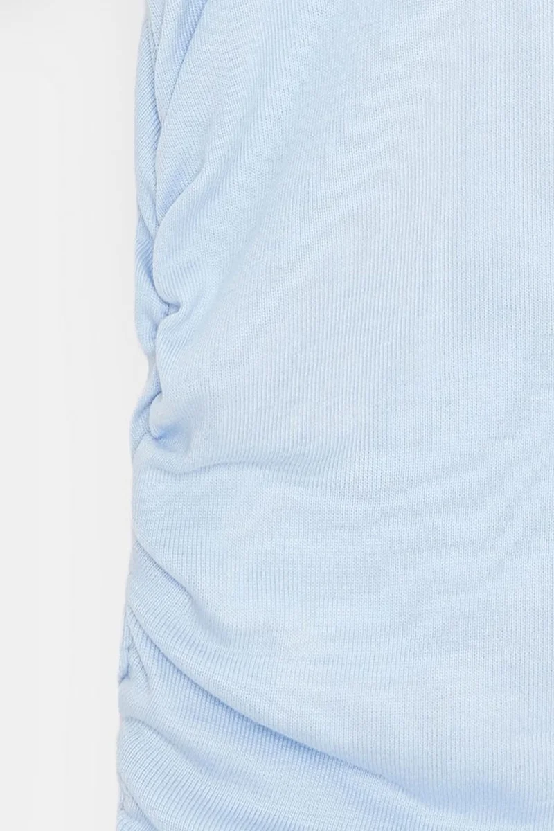 Dilvin Baby Blue DILVIN Women’s Crop Slim Fit Polo T-Shirt for Women | Best Price UAE