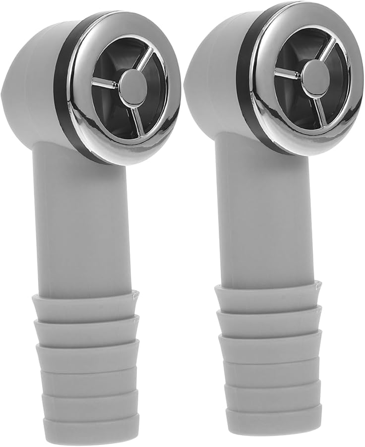 STOBOK 2pcs Kitchen Sink Drain Pipe Flexible Leakproof Seal Round Overflow Head - Image 2