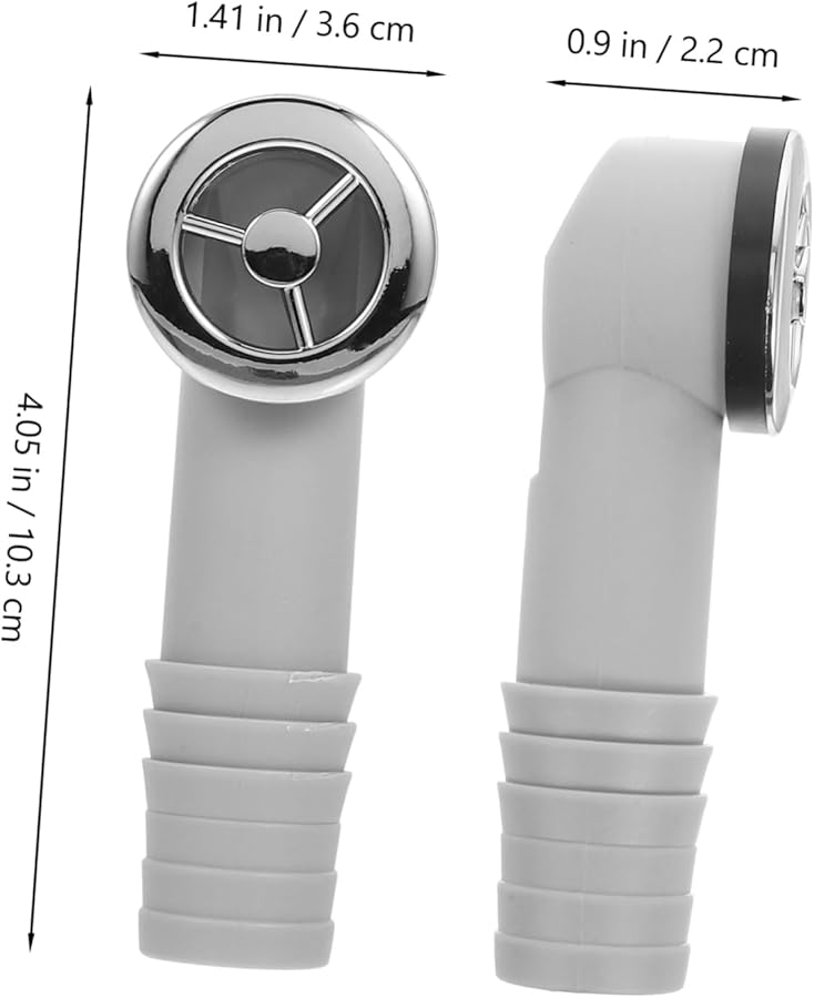 STOBOK 2pcs Kitchen Sink Drain Pipe Flexible Leakproof Seal Round Overflow Head - Image 3