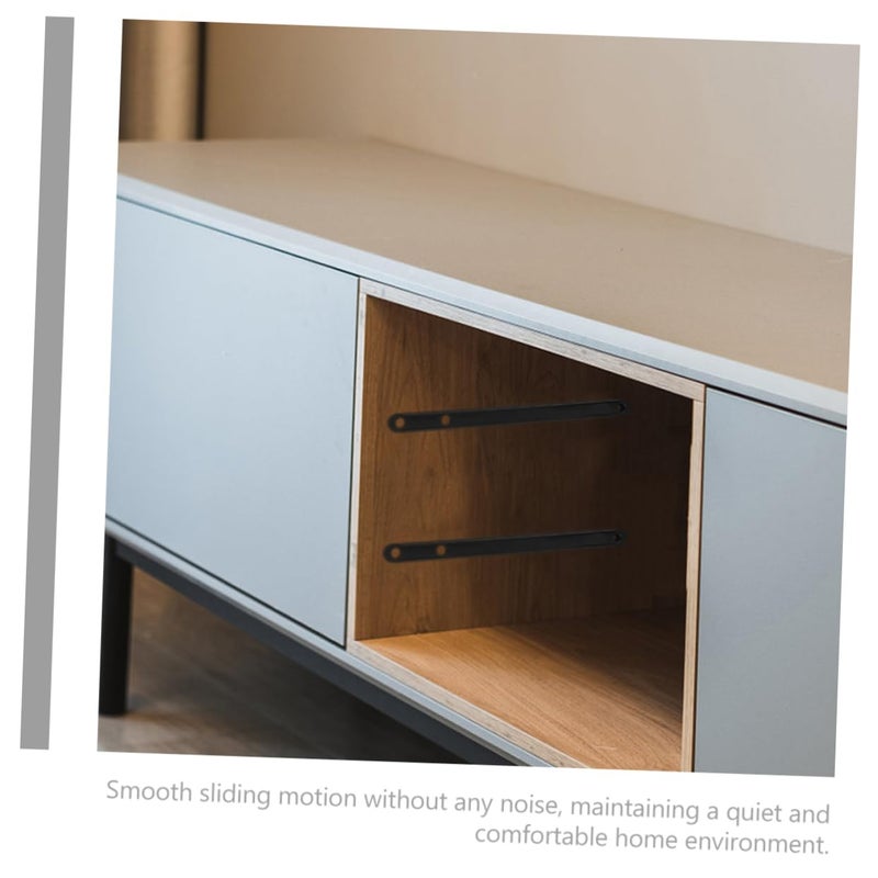 2Pcs Side Mount Drawer Slides For Cabinet Wardrobe Bedside Table Smooth Installation - Image 4