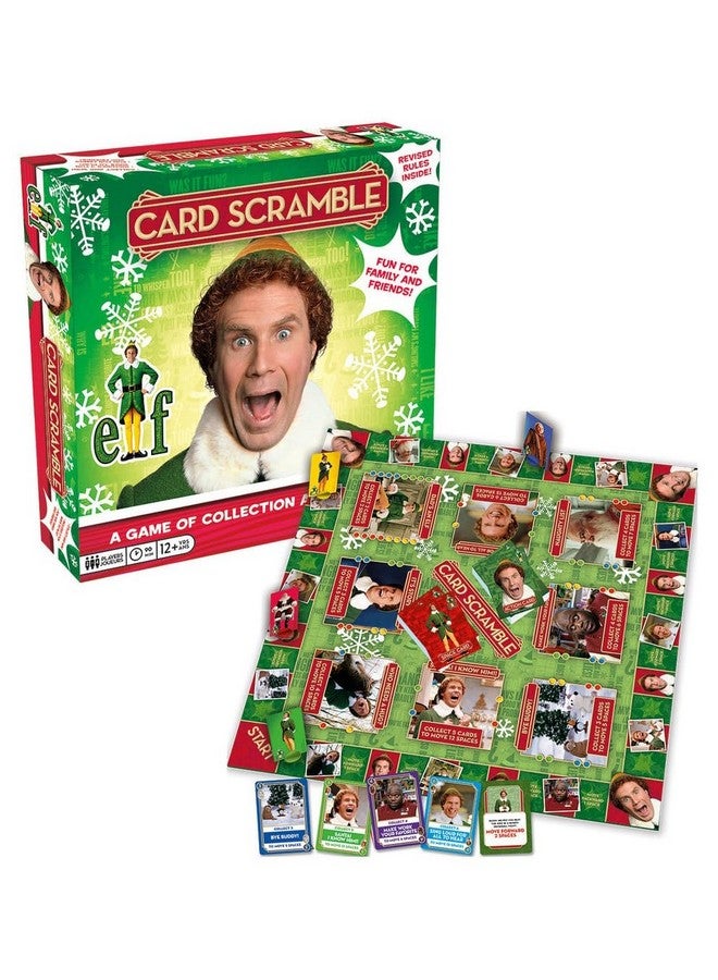 Aquarius AQUARIUS Elf Card Scramble Board Game - Fun Family Christmas Party Game for Kids, Teens & Adults - Entertaining Game Night Gift - Officially Licensed Elf the Movie Merchandise - Image 1