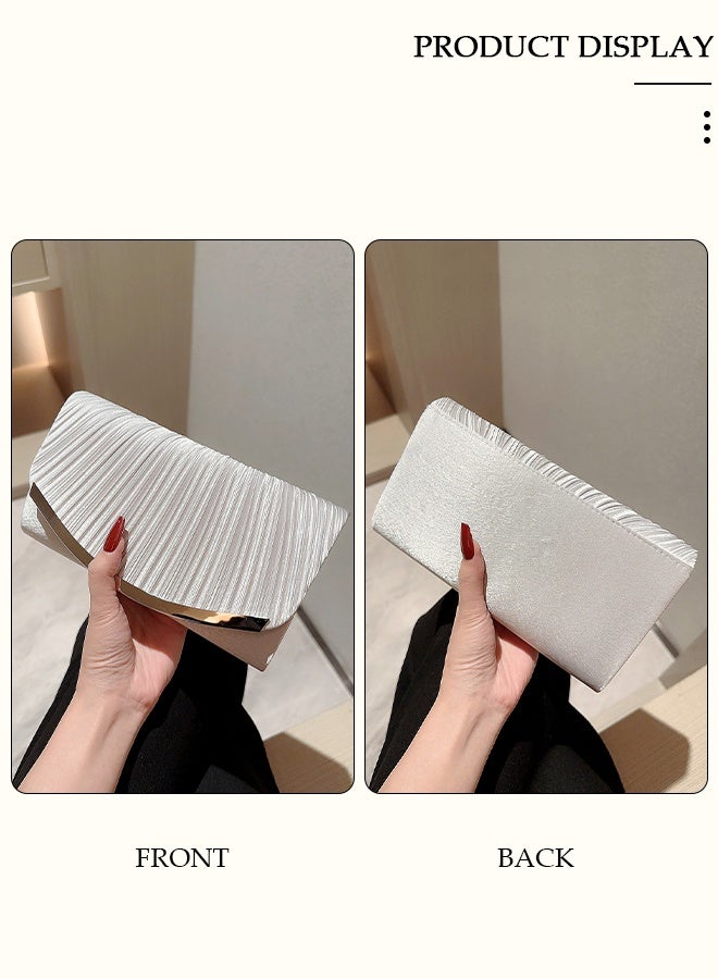 DUNISO Womens Clutch Bag, Sparkly Evening Clutch Purse, Champagne Shoulder Bag with Removable Chain, Crossbody Envelope Bag for Formal Dress Bride Wedding Prom Party - Image 3