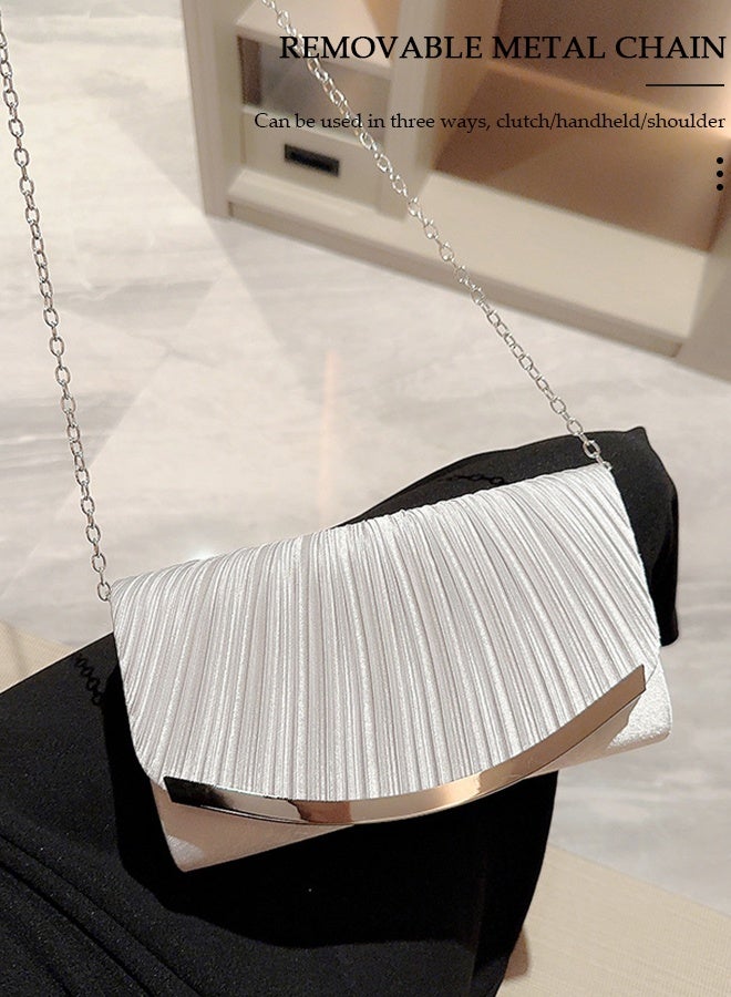 DUNISO Womens Clutch Bag, Sparkly Evening Clutch Purse, Champagne Shoulder Bag with Removable Chain, Crossbody Envelope Bag for Formal Dress Bride Wedding Prom Party - Image 5