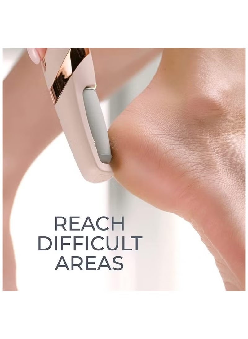 أداة باديكير قابلة لإعادة الشحن لإزالة الجلد الميت | بكرة قدم لإزالة الجلد الميت والصلبة | العناية بالقدمين | باديكير للبشرة المتشققة، بكرة تقشير القدمين - Image 4