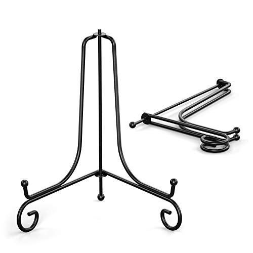 TRLife TR-LIFE Plate Stands for Display - 8 Inch Plate Holder Display Stand + Metal Easel Stand for Picture Frame, Decorative Plates, Book, Photo, Collectibles (2 Pack) - Image 1