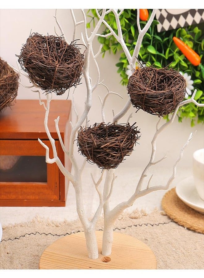 Kryoflare Birds Nest Easter Rattan Nest Decorating, Artificial Natural Bird Nest Kit for Easter Crafts Home Garden Decor Wedding Party Decor Easter Decor - Image 2
