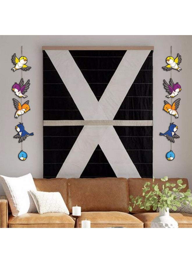 Artvibes Colorful Sparrows Wall And Door Hanging Ornaments for Home | Office | Living Room | Gift | Decorative Items For Home Wall | Front Door Hanging | Entry Wall Decoration (WH_5211N), Set of 2 - Image 2