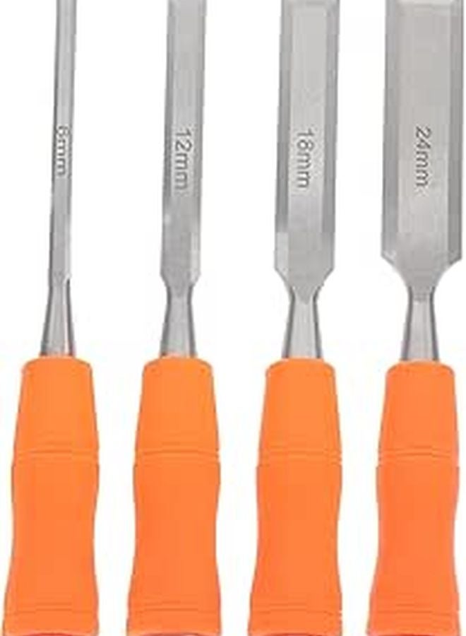 4Pcs Wood Carving Chisel Set 6mm 12mm 18mm 24mm Multi Function For DIY Woodworking - Image 1